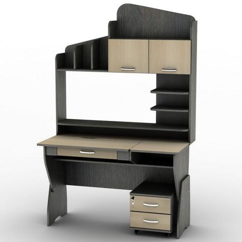 Стіл комп'ютерний Тиса Мебель СУ-25 Венге Молочний 1760x680x1200 мм Стіл комп'ютерний Тиса Мебель СУ-25 Венге Молочний 1760x680x1200 мм