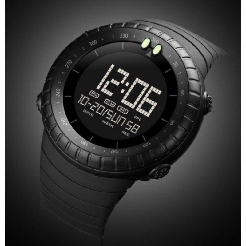 Тактичний водостійкий кварцовий годинник Skmei Ribas black