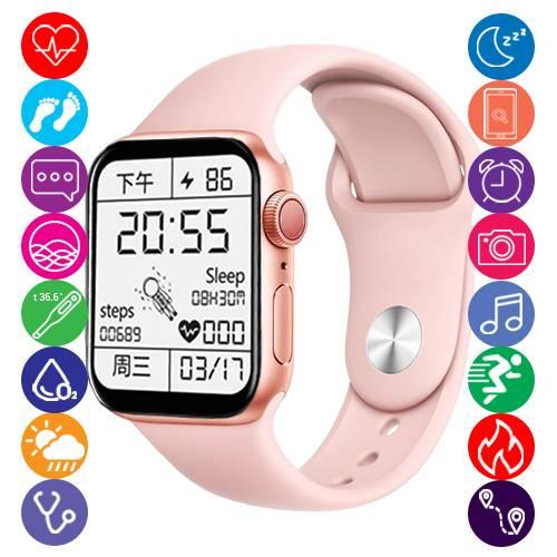 Розумний смарт годинник з двома браслетами Smart Watch SWZ32 PRO голосовий виклик функції фітнес трекера вимірювання температури тіла та пульсометр Pink