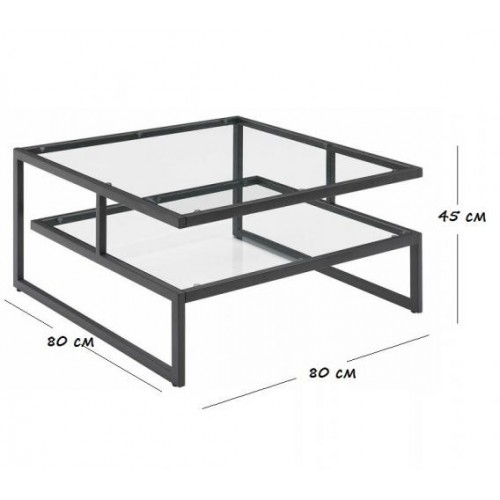 Журнальний, кавовий столик GoodsMetall у стилі Лофт 800х800х450 ЖС152 Журнальний, кавовий столик GoodsMetall у стилі Лофт 800х800х450 ЖС152