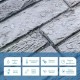 Декоративна панель ПВХ під цеглу Sticker Wall 960*480*4мм (D) SW-00001841 Світло-сіра