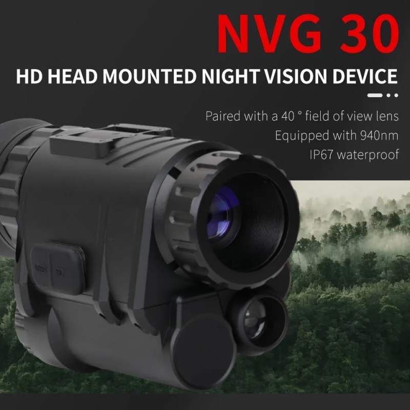 Монокуляр нічного бачення з шоломом та кріплення Binock NVG30 Wi-Fi 940nm Чорний (2191877106)