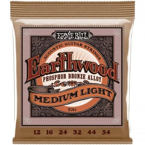 Струни для акустичної гітари 6 шт Ernie Ball 2146 Earthwood Acoustic Phosphor Bronze 12/54 Струни для акустичної гітари 6 шт Ernie Ball 2146 Earthwood Acoustic Phosphor Bronze 12/54