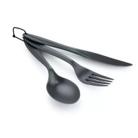 Комплект GSI Outdoors ніж/виделка/ложка Ring Cutlery 3 предмети Сірий (1099-70505)