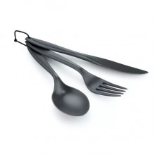 Комплект GSI Outdoors ніж/виделка/ложка Ring Cutlery 3 предмети Сірий (1099-70505)