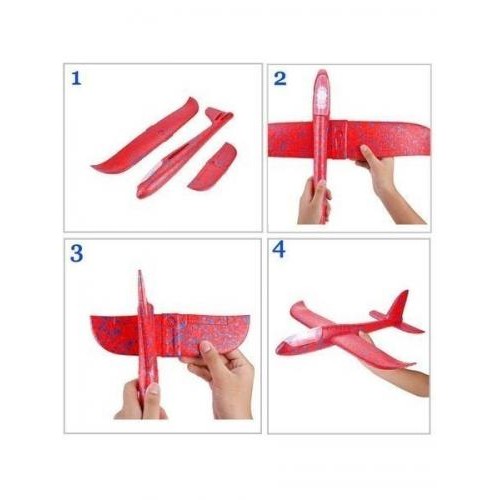 Літак планер метальний UTM Red 48 см з кабіною що світиться (45402R) Літак планер метальний UTM Red 48 см з кабіною що світиться (45402R)