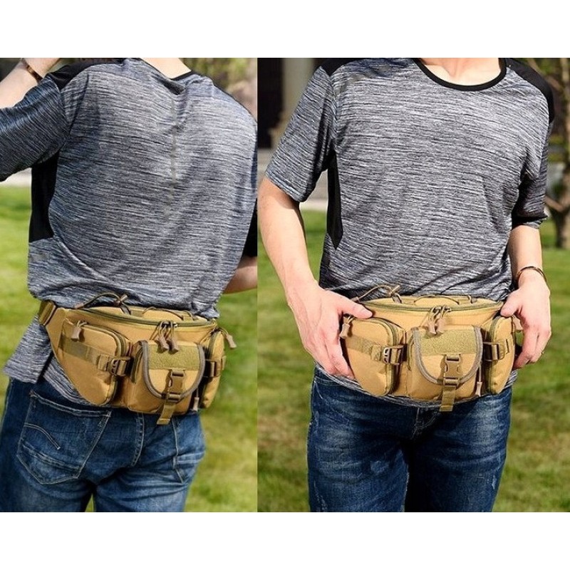 Тактична поясна сумка Edibazzar 32x15x13 см Койот (1870739977)