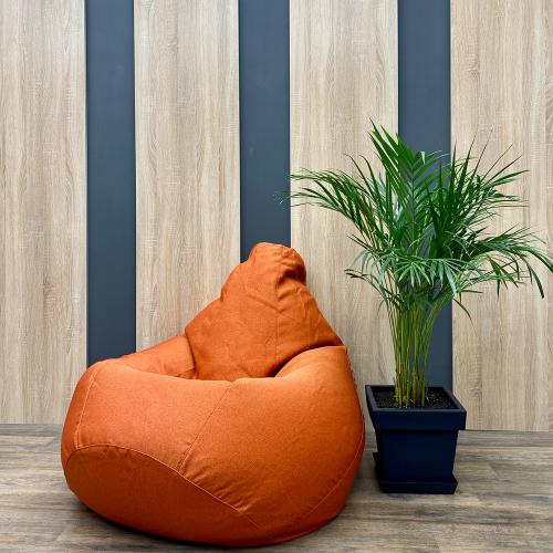 Крісло Мішок Груша Рогожка 150х100 Студія Комфорту Великий оранжевий Крісло Мішок Груша Рогожка 150х100 Студія Комфорту Великий оранжевий