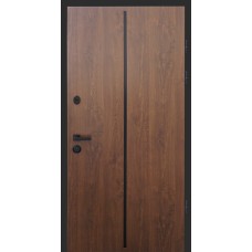 Двері вхідні Ваш Вид LAMA LINE 1 дуб темний 870/970х2070х90 Ліве/Праве