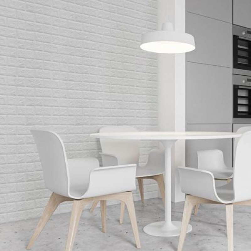 Самоклеюча 3D панель Sticker Wall під білу цеглу в рулоні 3080x700x3мм (R001-3)
