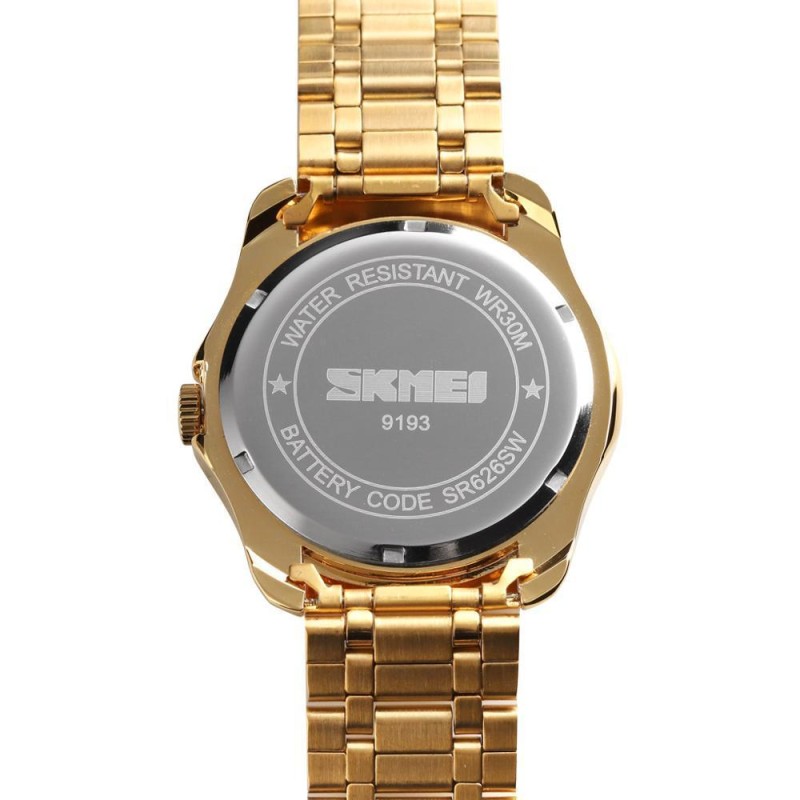 Чоловічий наручний годинник Skmei 9193 Дракон Золотистий
