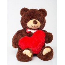 Плюшевий ведмедик з серцем Mister Medved Берті 110 см Бурий (028)