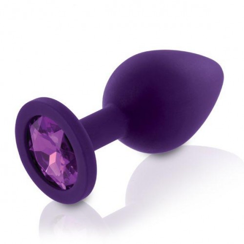 Набір силіконових анальних пробок із кристалом Rianne S: Booty Plug Set Purple, діаметр 2,7см, 3,5см в інтернет супермаркеті PbayMarket!