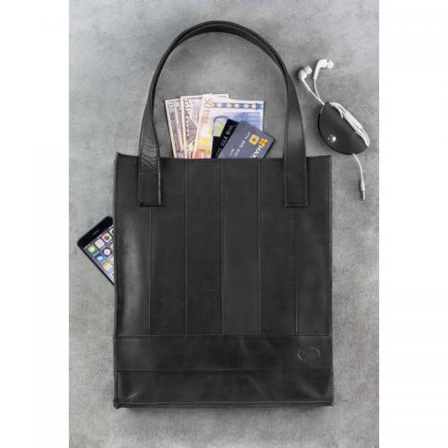 Шкіряна жіноча сумка BlankNote Бетсі Чорна (BN-BAG-10-g-kr)
