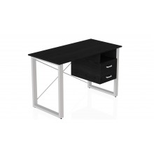 Письмовий стіл із ящиками Ferrum-decor Оскар 750x1200x600 метал Білий ДСП Сосна Кембра 16 мм (OSK0010)