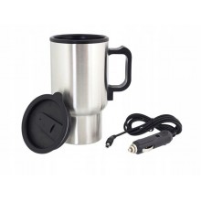 Автомобільна термочашка Electric Mug з підігрівом 400 мл Срібляста (EM535)