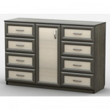 Комод Тиса Мебель АКМ-55 1 Венге Дуб молочний 45x90x140 см