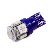 Світлодіодна лампа AllLight T10 5 діодів 5050 W2,1x9,5d 12V BLUE
