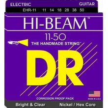 Струни для електрогітари DR EHR-11 Hi-Beam Nickel Plated Hex Core Heavy Electric Strings 11/50