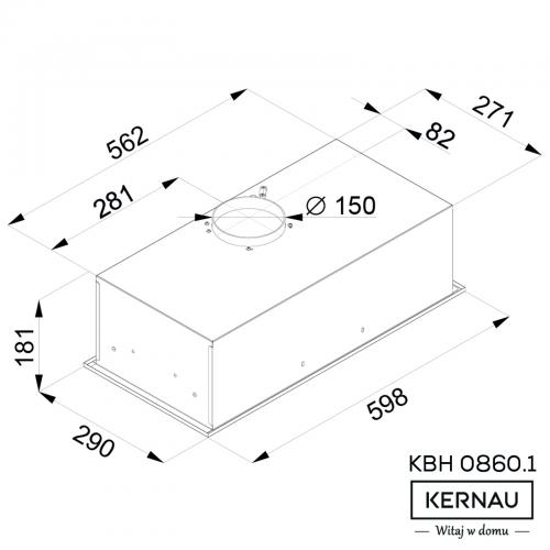 Витяжка вбудована Kernau KBH 0860.1 B в інтернет супермаркеті PbayMarket!