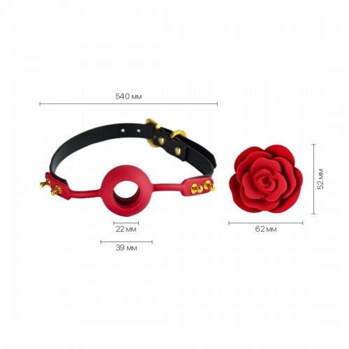 Розкішний кляп у вигляді троянди Zalo - Rose Ball Gag, подвійне використання в інтернет супермаркеті PbayMarket!