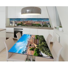 Наклейка 3Д вінілова на стіл Zatarga «Флорентійський пейзаж» 650х1200 мм для будинків, квартир, столів, кав'ярень,