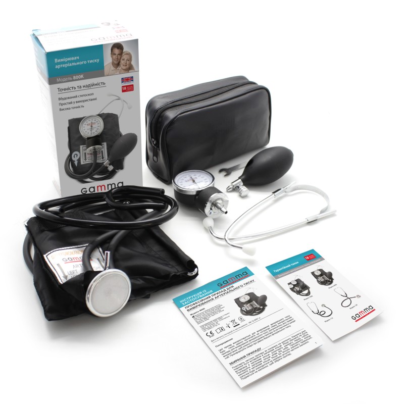 Тонометр механічний із вбудованим стетоскопом Gamma 800К