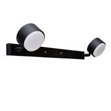 Настінний світильник MSK Electric Copter підсвічування дзеркал на два плафони GX53 NL 80400-2 BK Чорний (619590)
