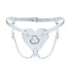 Трусики Серце для страпону з натуральної шкіри Feral Feelings - Hearts Strap-on Belt White в інтернет супермаркеті PbayMarket!