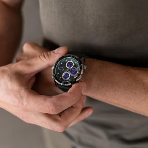 Наручний годинник чоловічий NaviForce Fly ArmyGreen Сріблястий (2743)