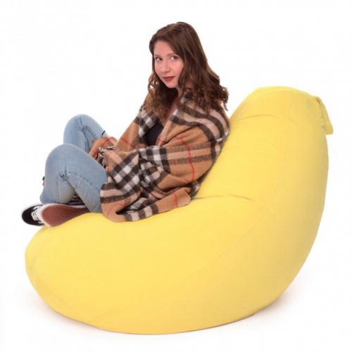 Крісло Мішок Груша Велюр 150х100 Студія Комфорту Великий жовтий Крісло Мішок Груша Велюр 150х100 Студія Комфорту Великий жовтий