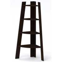 Кутова полиця-стелаж Компанит П 27 66х66х176,5 см Венге темний Кутова полиця-стелаж Компанит П 27 66х66х176,5 см Венге темний