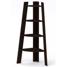 Кутова полиця-стелаж Компанит П 27 66х66х176,5 см Венге темний Кутова полиця-стелаж Компанит П 27 66х66х176,5 см Венге темний