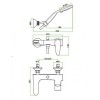 Змішувач для ванни Santan KERA 88CR5550 із душовим гарнітуром в інтернет супермаркеті PbayMarket!