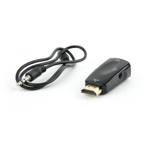 Адаптер Cablexpert (AB-HDMI-VGA-02) HDMI-VGA/3.5 мм, чорний в інтернет супермаркеті PbayMarket!
