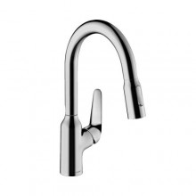 Змішувач для кухонної мийки з висувним душем Hansgrohe Focus M42 Хром 71821000