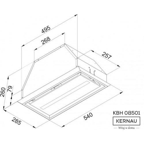 Витяжка вбудована Kernau KBH 08501 X в інтернет супермаркеті PbayMarket!