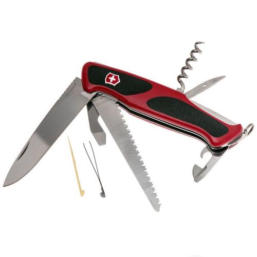 Складаний швейцарський ніж Victorinox Ranger 55 Grip 13 см Чорно-червоний (0.9563.CB1) Складаний швейцарський ніж Victorinox Ranger 55 Grip 13 см Чорно-червоний (0.9563.CB1)