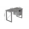 Письмовий стіл із ящиками Ferrum-decor Оскар 750x1200x700 метал Сірий ДСП Бетон 16 мм (OSK0063) в інтернет супермаркеті PbayMarket!