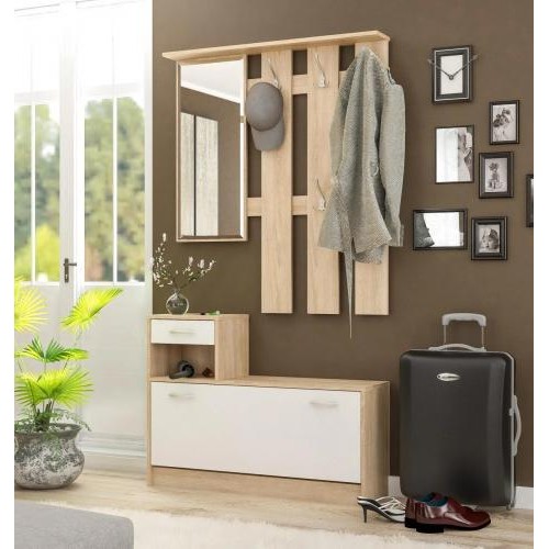 Передпокій Оріон Меблі Сервіс дуб самоа + білий Передпокій Оріон Меблі Сервіс дуб самоа + білий