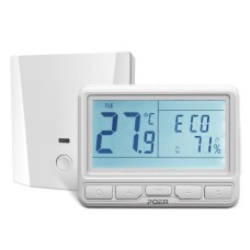 Бездротовий термостат для теплої підлоги або обігрівача Poer PTC16, з бездротовим терморегулятором