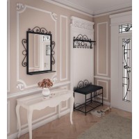 Комплект передпокою: вішалка/пуф/дзеркало Tenero Дартмуд Чорний (1601) Комплект передпокою: вішалка/пуф/дзеркало Tenero Дартмуд Чорний (1601)