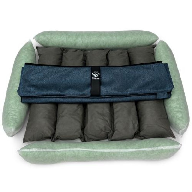 Лежак ліжко для собак всіх порід EGO Bosyak Рогожка L 90x75 Синій (спальне місце для великих собак)