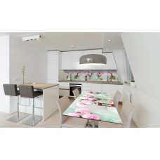 Наклейка вінілова на стіл Zatarga «Пишні Рожеві Півоні» 600х1200 мм Z180694st