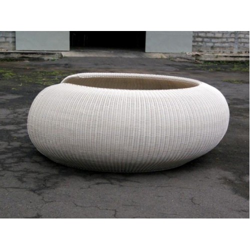 Садовий диван Cruzo Нест Ай зі штучного ротангу Білий ei0408 Садовий диван Cruzo Нест Ай зі штучного ротангу Білий ei0408