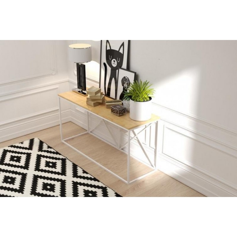 Консоль для дому в стилі Loft NS-405 630x1200x400 мм Черный