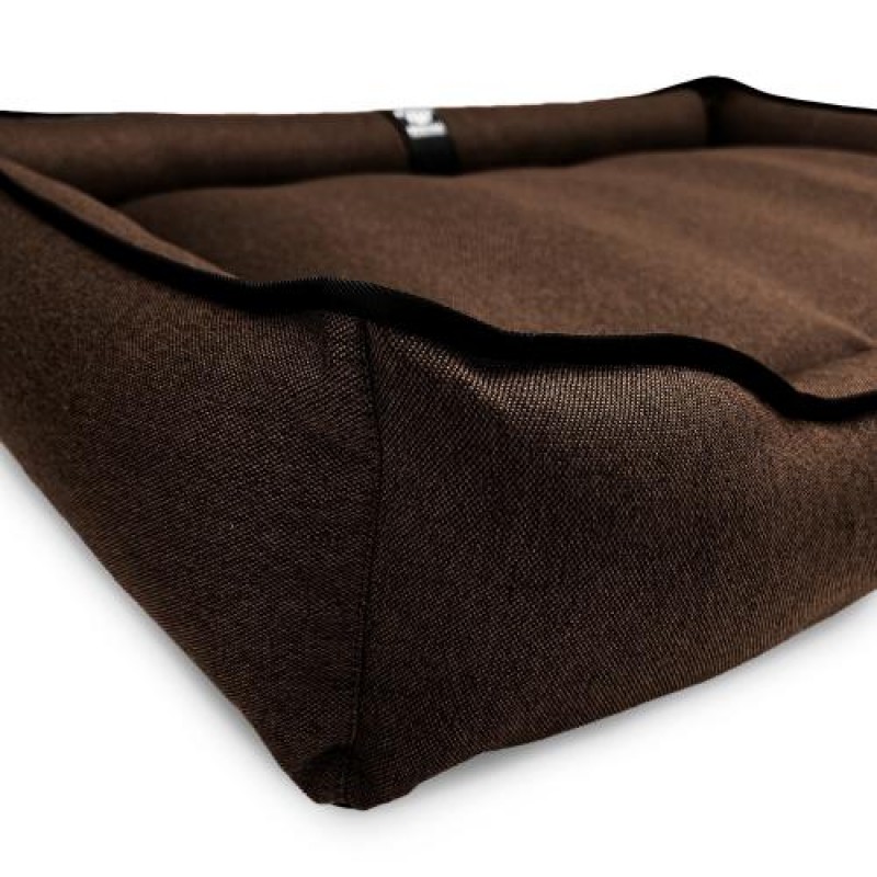 Лежак ліжко для собак всіх порід EGO Bosyak Рогожка XL 105x80 Коричневий (спальне місце для великих собак)