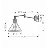Бра Candellux Copenhagen 14x17 см Чорний (21-75444)