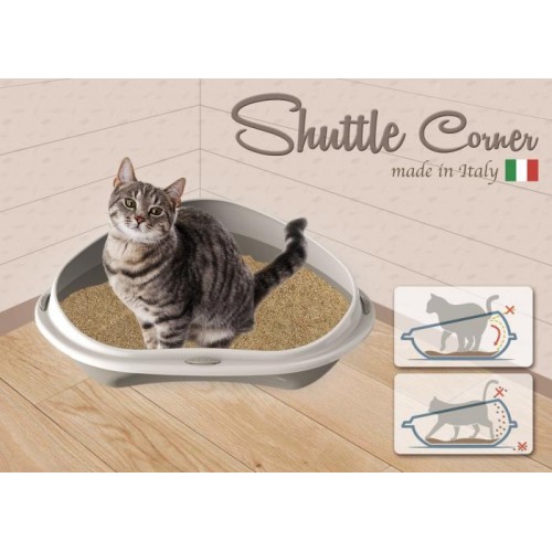 Туалет для котів кутовий Shuttle 49x40x17,5 см Туалет для котів кутовий Shuttle 49x40x17,5 см