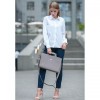 Жіноча шкіряна сумка для ноутбука та документів BlankNote 15 Brown-Beige (BN-BAG-36-beige)